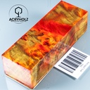 Pappel Maser stabilisiert Griffblock | 120x40x30| ACRYHOLZ | Messergriff 2062