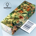 Pappel Maser stabilisiert Griffblock | 120x40x30| ACRYHOLZ | Messergriff 2075