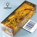 Pappel Maser stabilisiert Griffblock | 120x40x30| ACRYHOLZ | Messergriff 2077