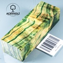 Pappel Maser stabilisiert Griffblock | 120x40x30| ACRYHOLZ | Messergriff 2083