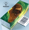 Pappel Maser stabilisiert Griffblock | 120x40x30| ACRYHOLZ | Messergriff 2088