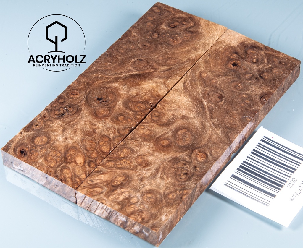 Walnuss Maser | 120x40x10 | acryholz | Griffschalen stabilisiert 2120