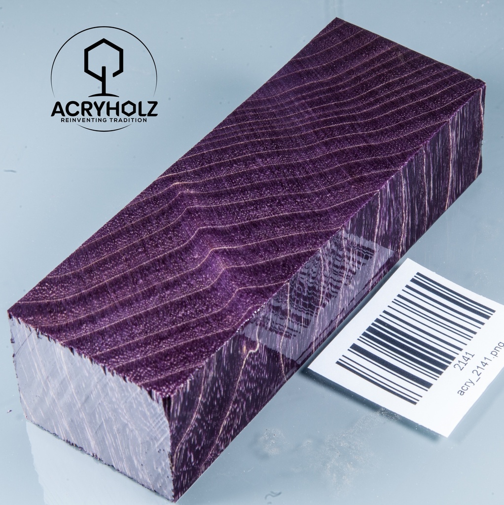 Esche Maser Griffblock stabilisiert | 120x40x30 | acryholz | 2141