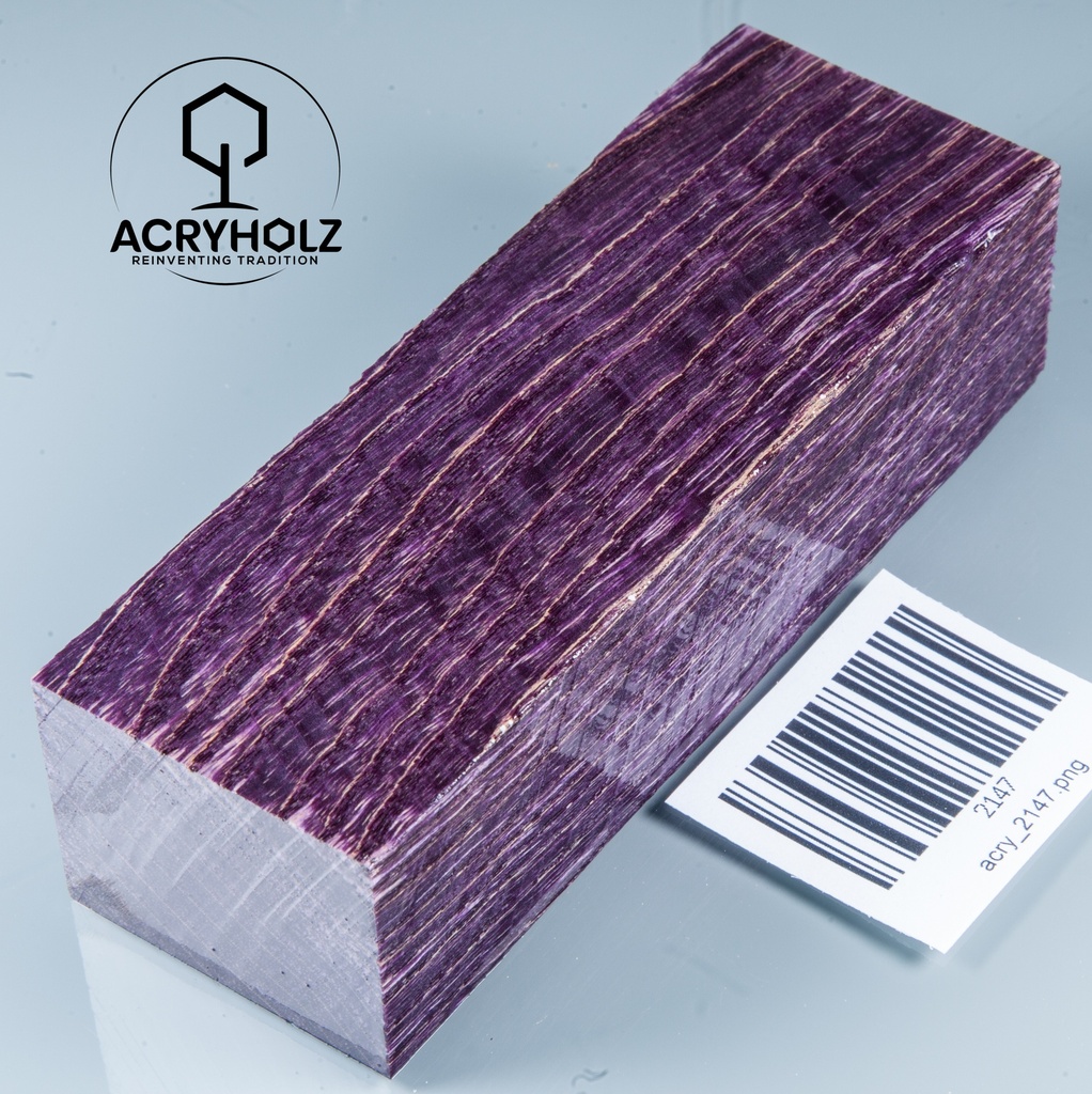 Esche Maser Griffblock stabilisiert | 120x40x30 | acryholz | 2147