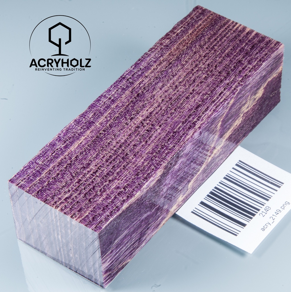 Esche Maser Griffblock stabilisiert | 120x40x30 | acryholz | 2149