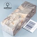 Esche Maser Griffblock stabilisiert | 120x40x30 | acryholz | 2159