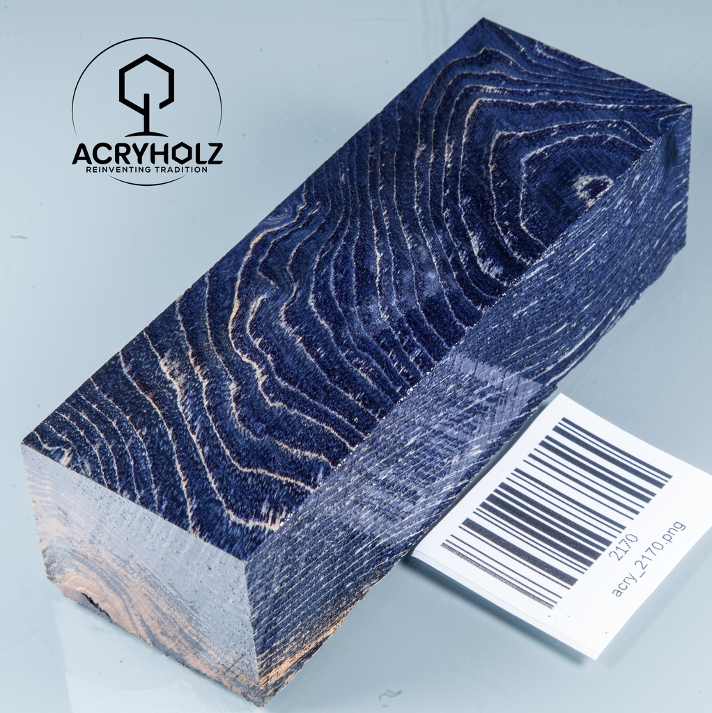 Esche Maser Griffblock stabilisiert | 120x40x30 | acryholz | 2170