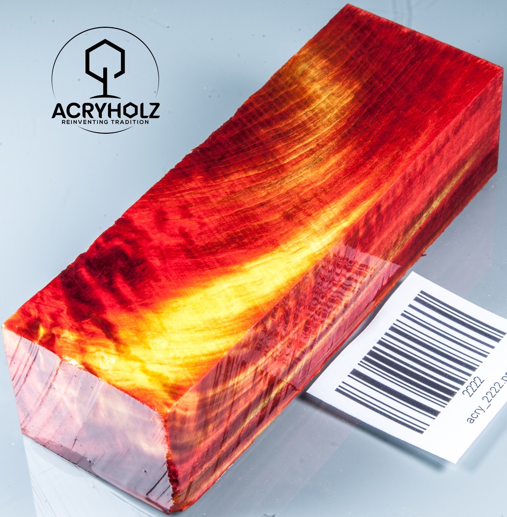 Stabilized Chestnut Burl Handle Block | 120x40x30 | ACRYHOLZ | Knife Handle | 2222