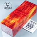 Blocco per manico in radica di castagno stabilizzata | 120x40x30 | ACRYHOLZ | Manico per coltello | 2228