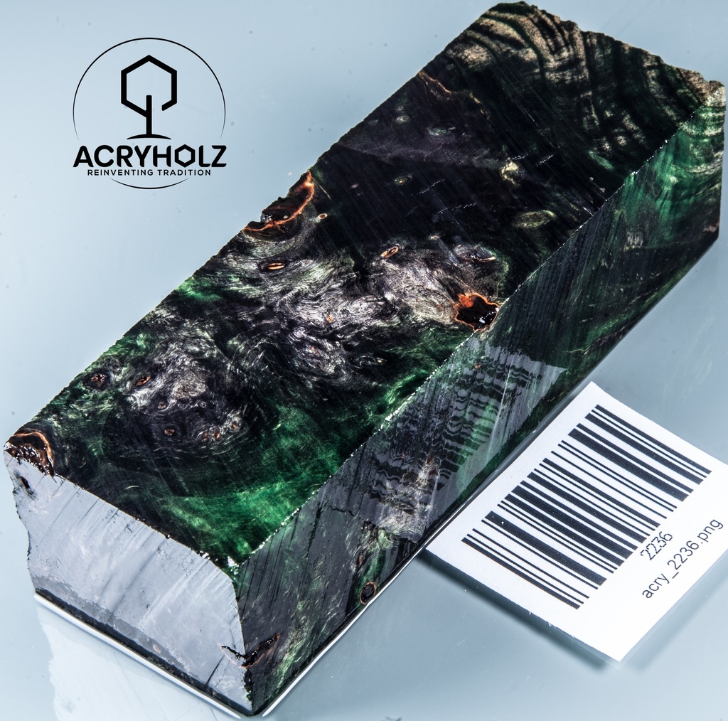 Stabilized Chestnut Burl Handle Block | 120x40x30 | ACRYHOLZ | Knife Handle | 2236