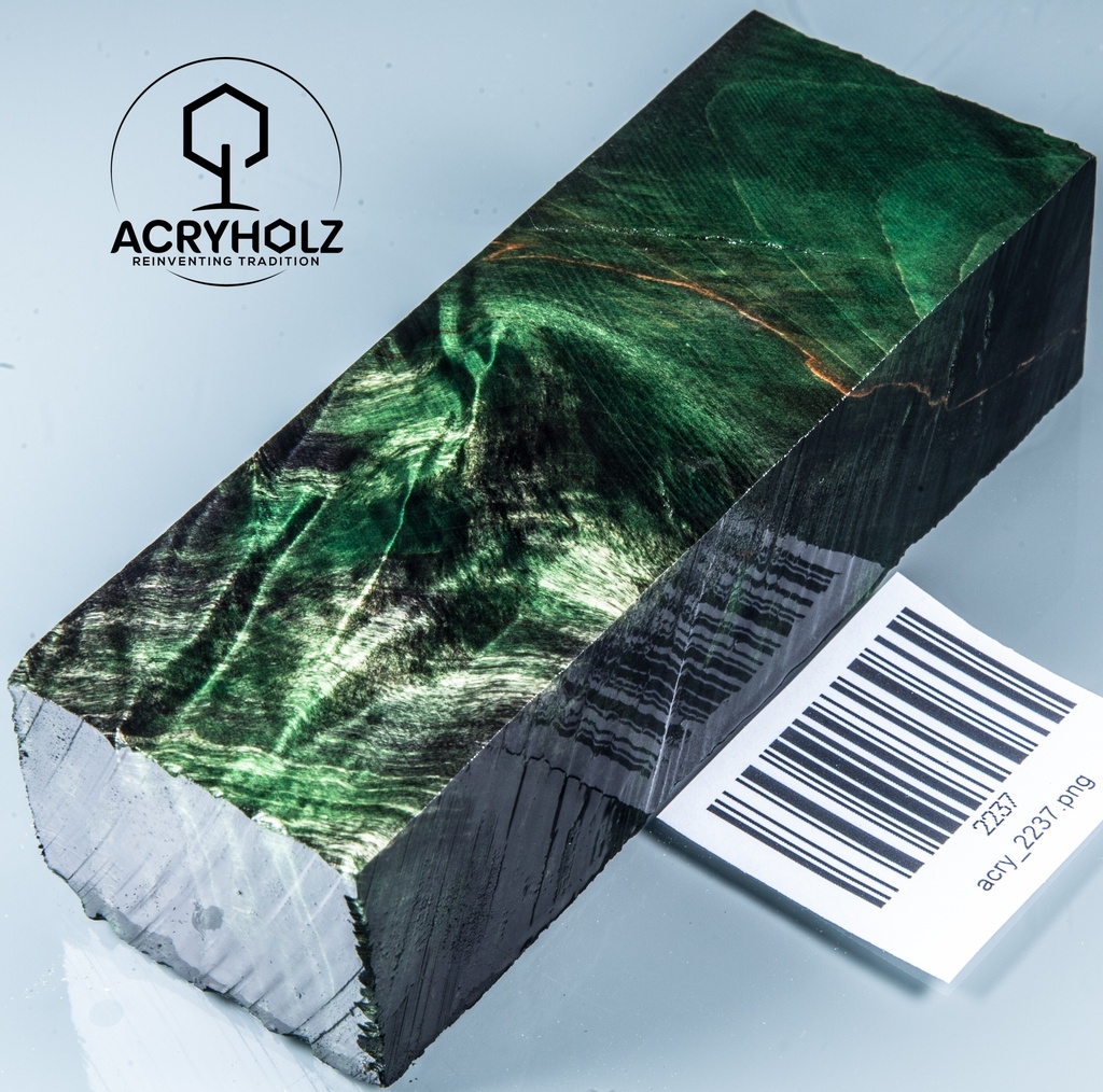 Blocco per manico in radica di castagno stabilizzata | 120x40x30 | ACRYHOLZ | Manico per coltello | 2237