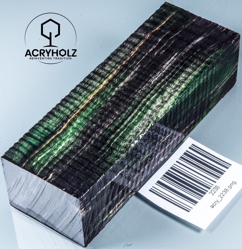 Kastanie Maser Griffblock stabilisiert | 120x40x30 | ACRYHOLZ | Messergriff | 2238