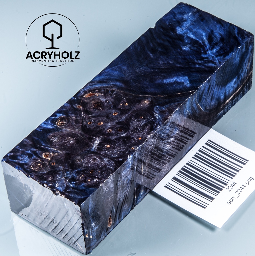 Blocco per manico in radica di castagno stabilizzata | 120x40x30 | ACRYHOLZ | Manico per coltello | 2244