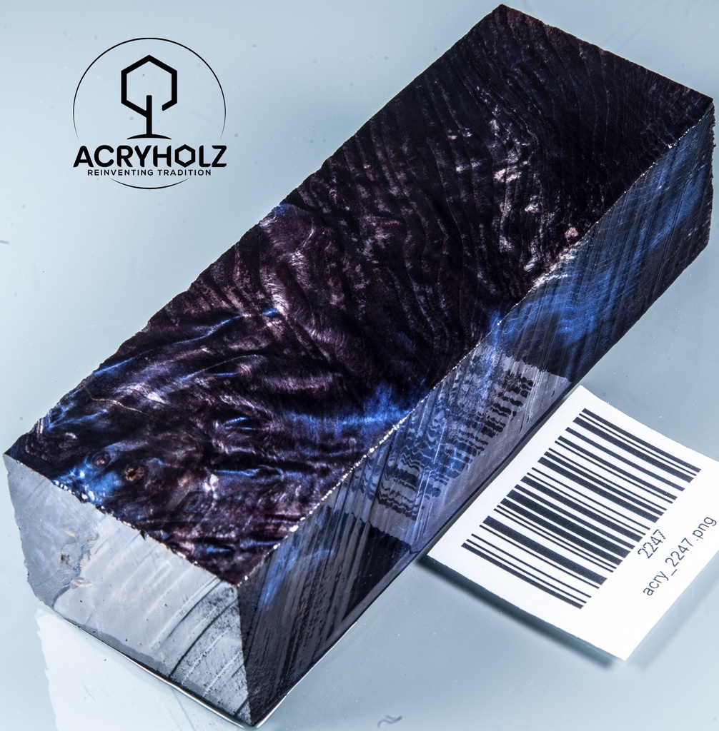 Stabilizowany klocek rękojeści z drewna kasztanowego | 120x40x30 | ACRYHOLZ | Rękojeść noża | 2247