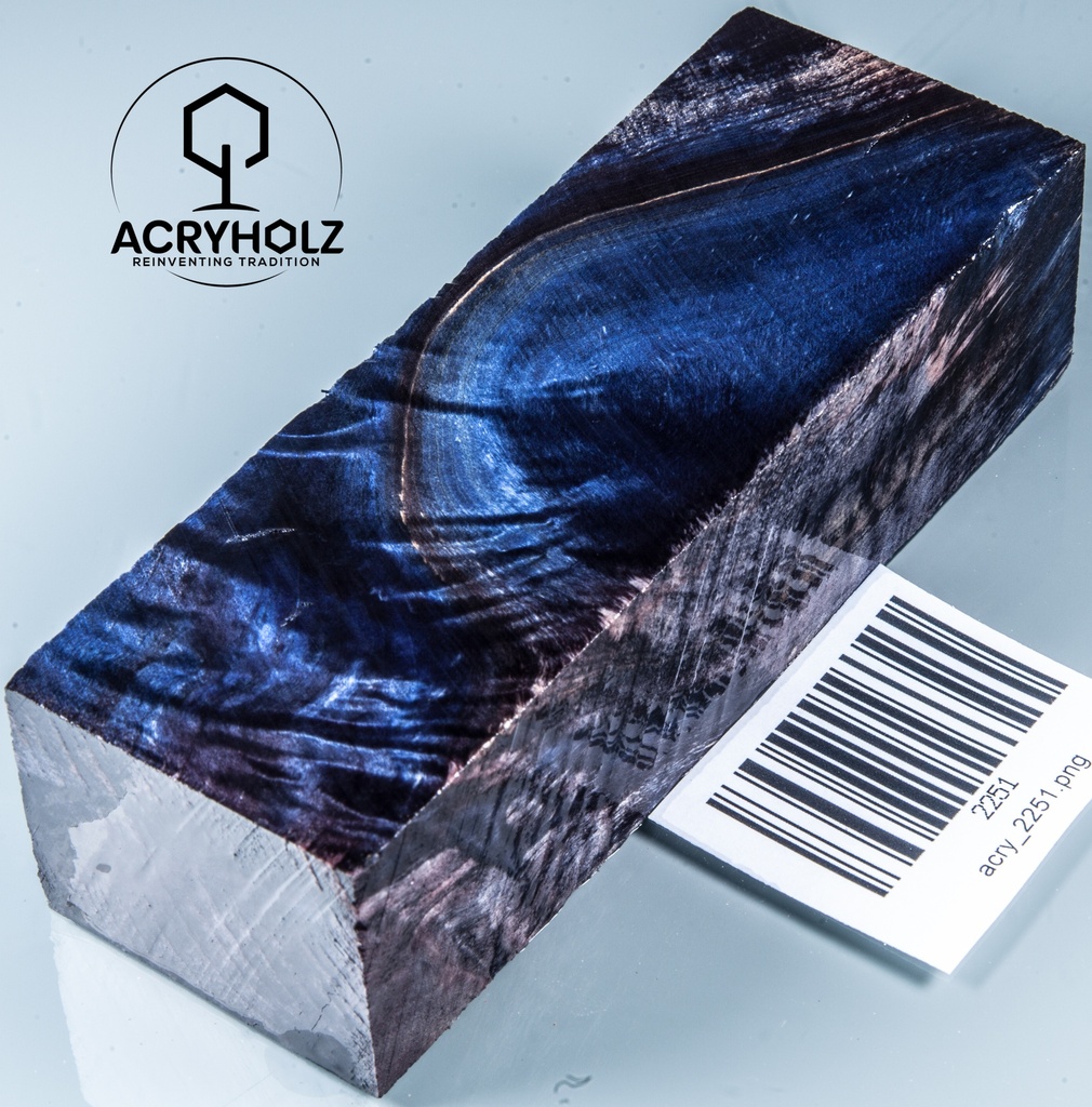 Blocco per manico in radica di castagno stabilizzata | 120x40x30 | ACRYHOLZ | Manico per coltello | 2251