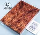 Ahorn Maser Griffschalen stabilisiert | 120x40x9 | acryholz | Messergriff | 2269