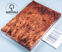 Ahorn Maser Griffschalen stabilisiert | 120x40x9 | acryholz | Messergriff | 2267