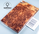 Ahorn Maser Griffschalen stabilisiert | 130x40x9 | acryholz | Messergriff | 2279