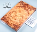 Ahorn Maser Griffschalen stabilisiert | 130x40x9 | acryholz | Messergriff | 2282