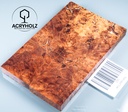 Ahorn Maser Griffschalen stabilisiert | 130x40x9 | acryholz | Messergriff | 2283