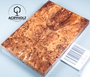 Ahorn Maser Griffschalen stabilisiert | 130x45x9 | acryholz | Messergriff | 2287