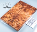 Ahorn Maser Griffschalen stabilisiert | 130x45x9 | acryholz | Messergriff | 2288
