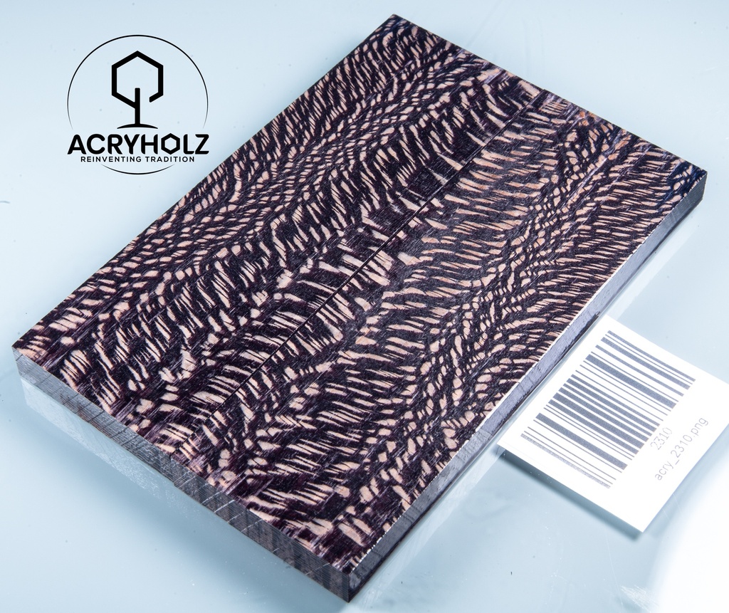 Platane Griffschalen stabilisiert | 130x45x9 | acryholz | Messergriff | 2310