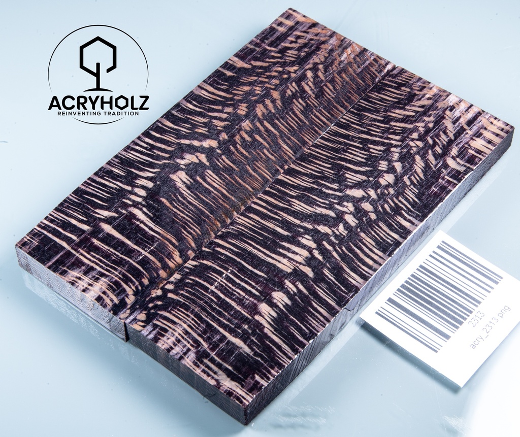 Platane Griffschalen stabilisiert | 130x45x9 | acryholz | Messergriff | 2313