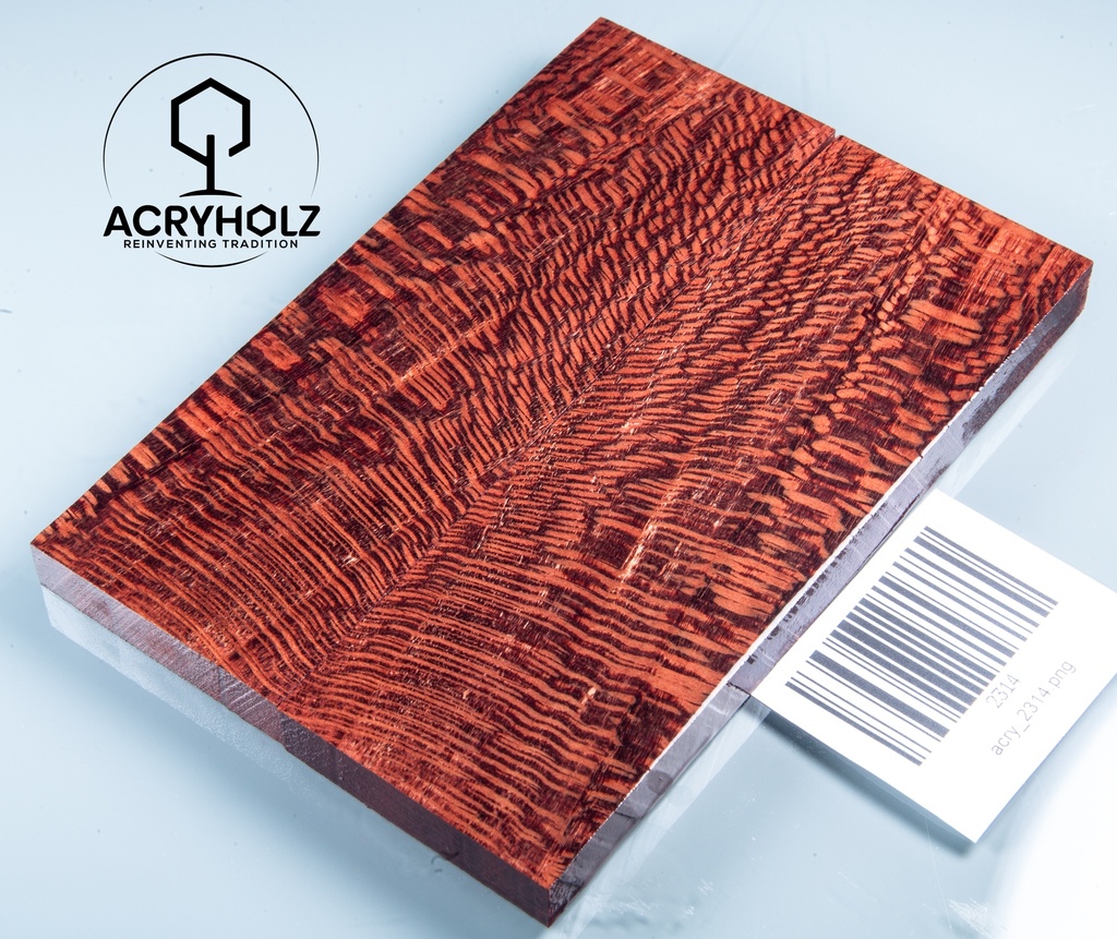 Platane Griffschalen stabilisiert | 130x45x9 | acryholz | Messergriff | 2314