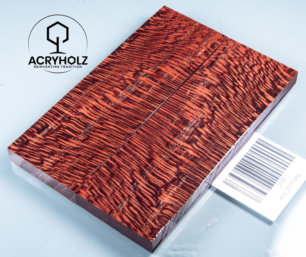 Platane Griffschalen stabilisiert | 130x45x9 | acryholz | Messergriff | 2315