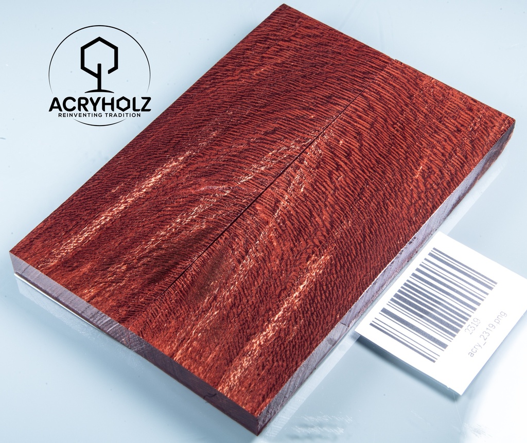 Platane Griffschalen stabilisiert | 130x45x9 | acryholz | Messergriff | 2319