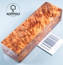 Ahorn Maser Griffblock stabilisiert | 130x40x30 | acryholz | 2323