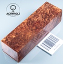 Ahorn Maser Griffblock stabilisiert | 130x40x30 | acryholz | 2326