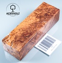 Ahorn Maser Griffblock stabilisiert | 130x40x30 | acryholz | 2327