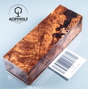 Ahorn Maser Griffblock stabilisiert | 120x40x30 | acryholz | 2331