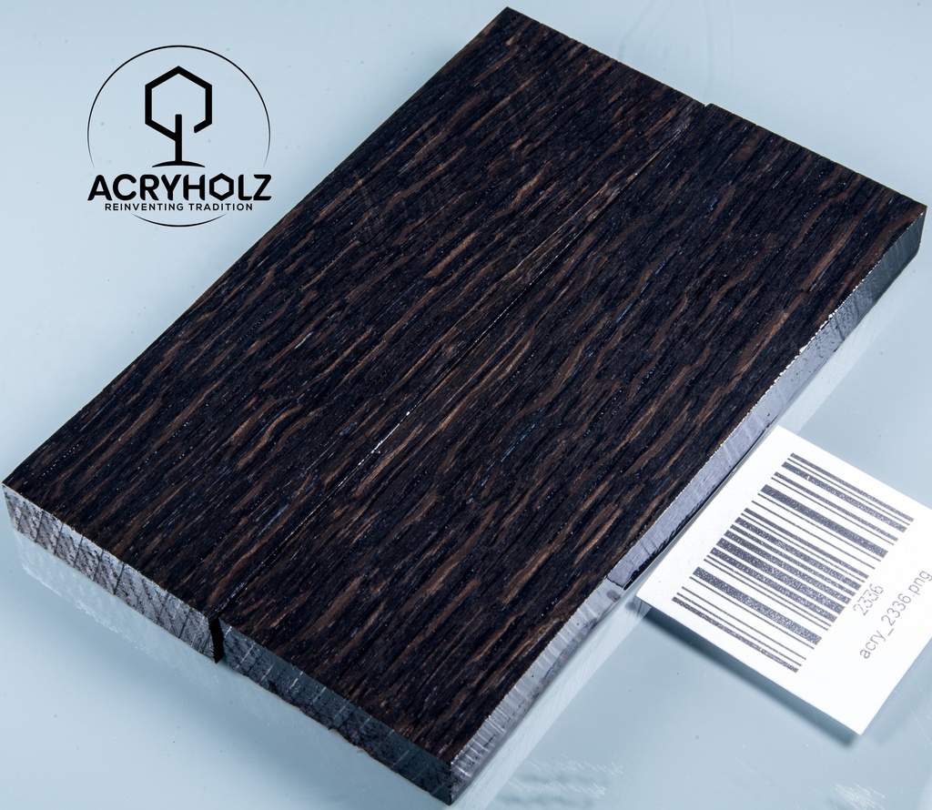 Mooreiche Griffschalen stabilisiert | 130x40x10 | acryholz | Messergriff | 2336