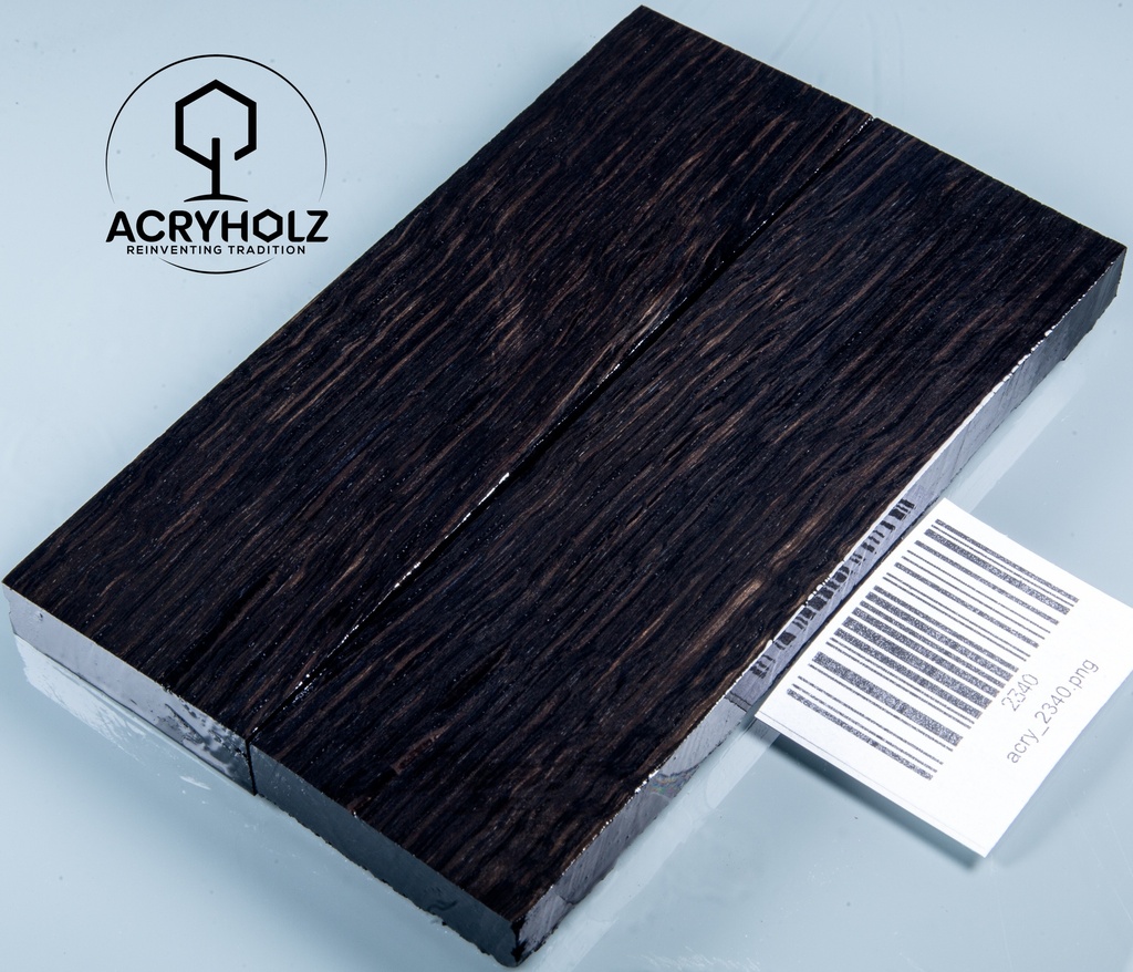 Mooreiche Griffschalen stabilisiert | 130x40x10 | acryholz | Messergriff | 2340