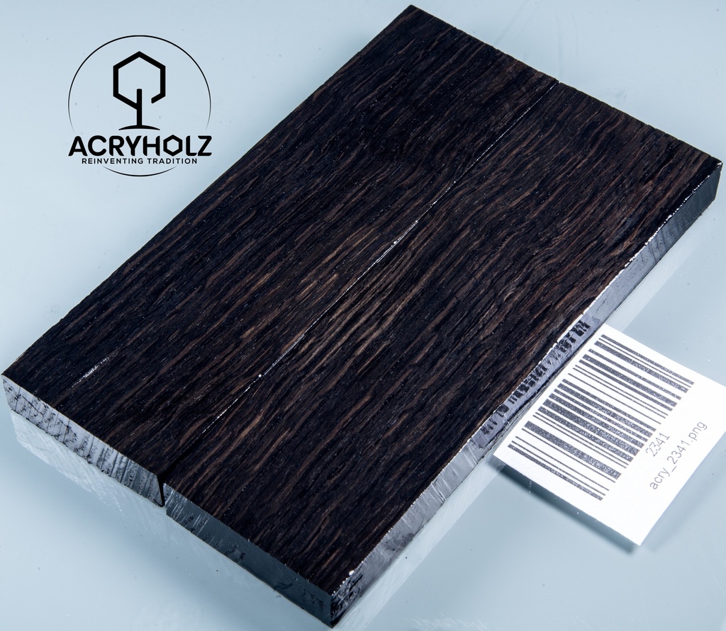 Mooreiche Griffschalen stabilisiert | 130x40x10 | acryholz | Messergriff | 2341