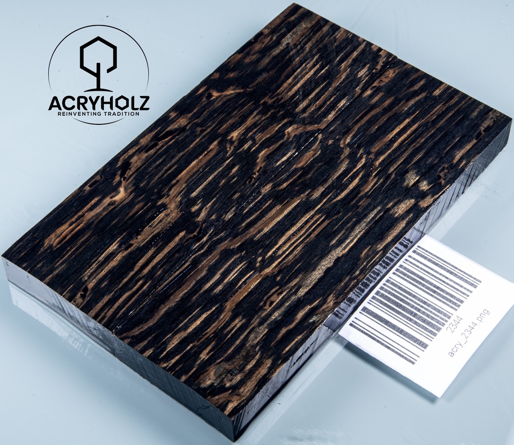 Mooreiche Griffschalen stabilisiert | 130x40x10 | acryholz | Messergriff | 2344