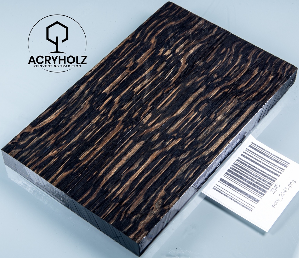 Mooreiche Griffschalen stabilisiert | 130x40x10 | acryholz | Messergriff | 2345