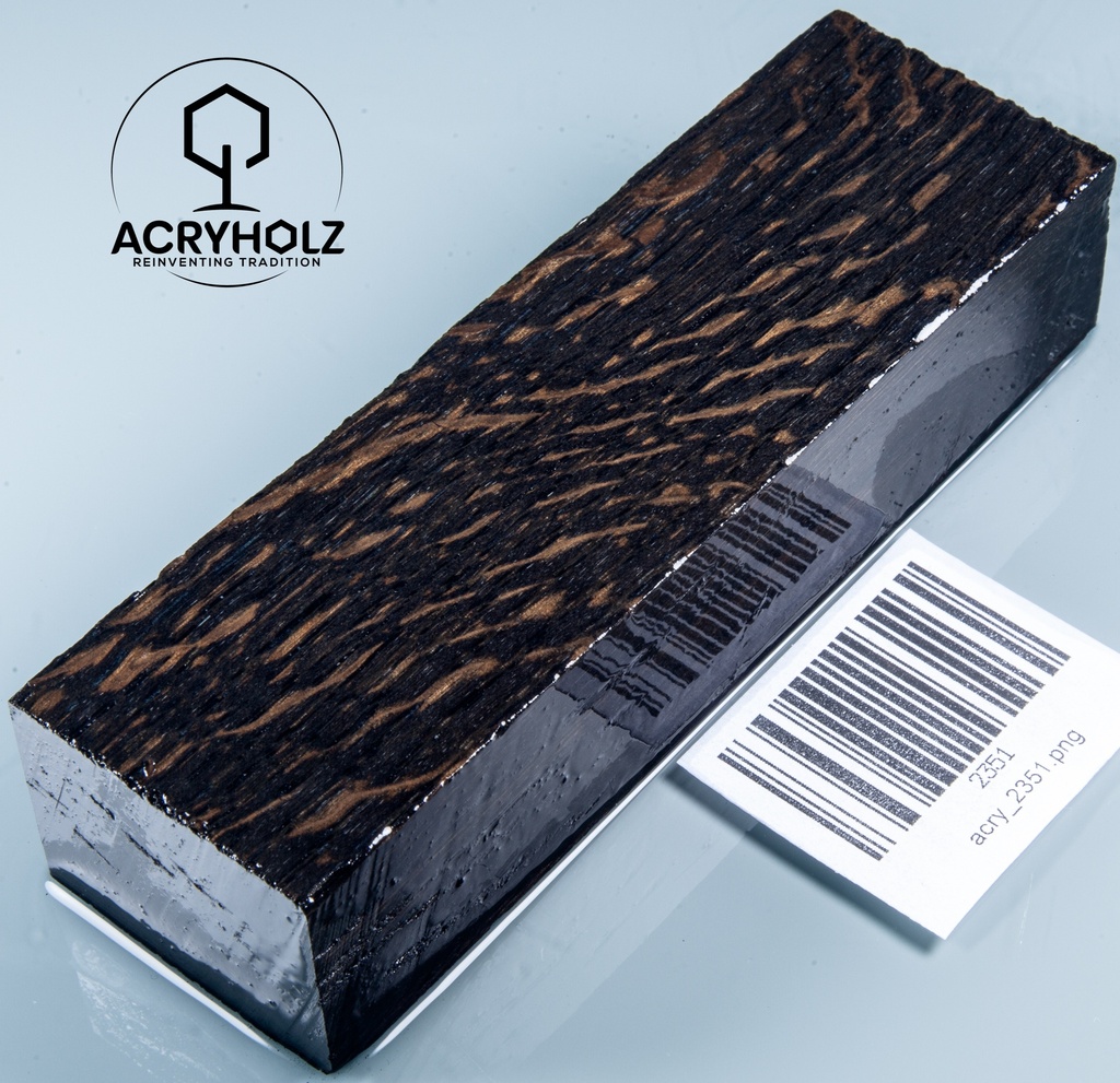 Mooreiche Griffblock stabilisiert | 130x40x28 | acryholz | Messergriff | 2351