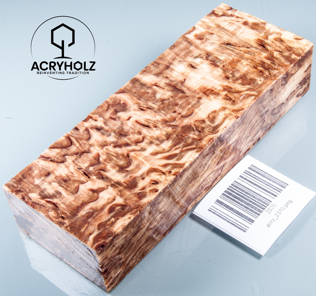 Karelische Birke stabilisiert | 150x55x30 | acryholz | Griffmaterial | 2370