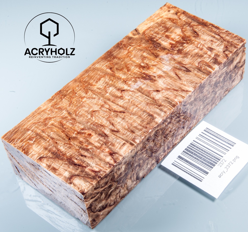 Karelische Birke stabilisiert | 140x60x30 | acryholz | Griffmaterial | 2372