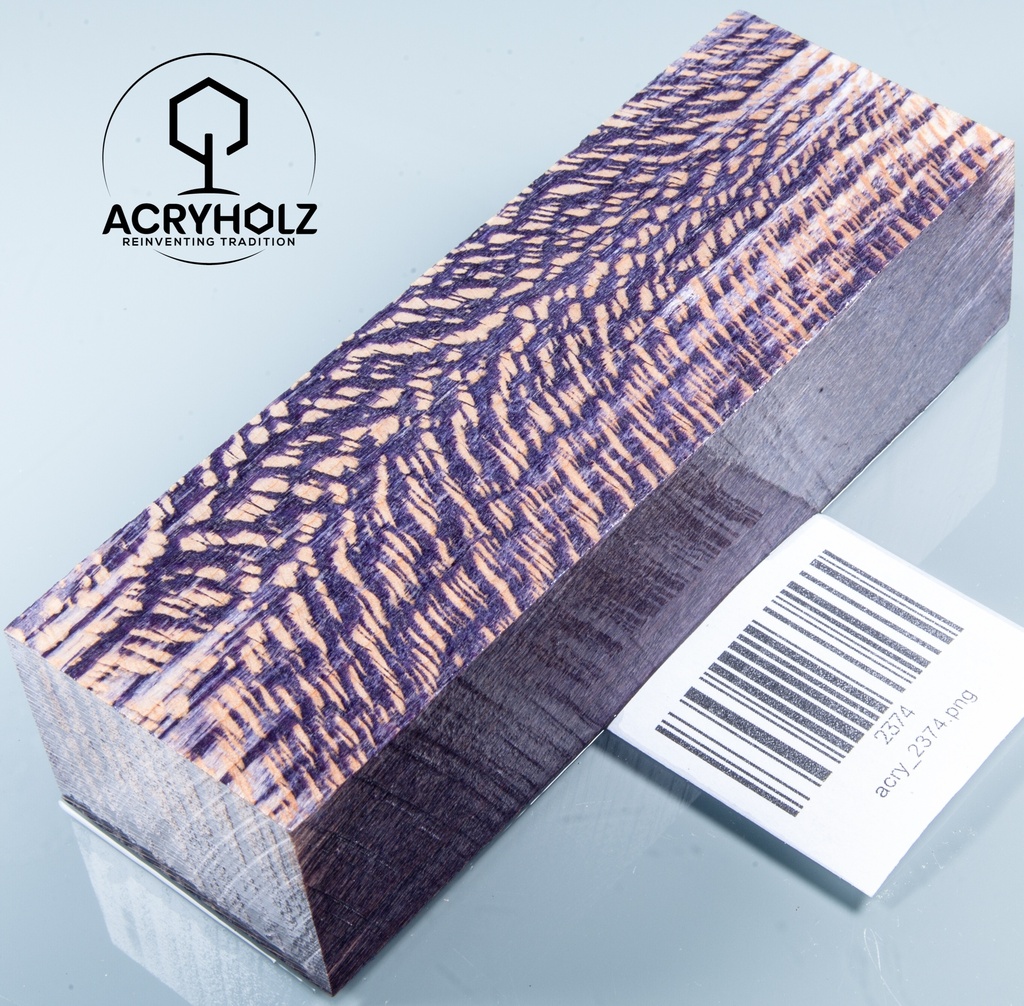 Platane Griffblock stabilisiert | 130x45x30 | acryholz | Messergriff | 2374