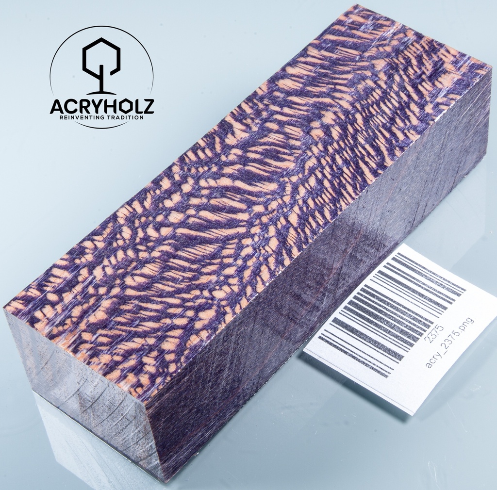 Platane Griffblock stabilisiert | 130x45x30 | acryholz | Messergriff | 2375