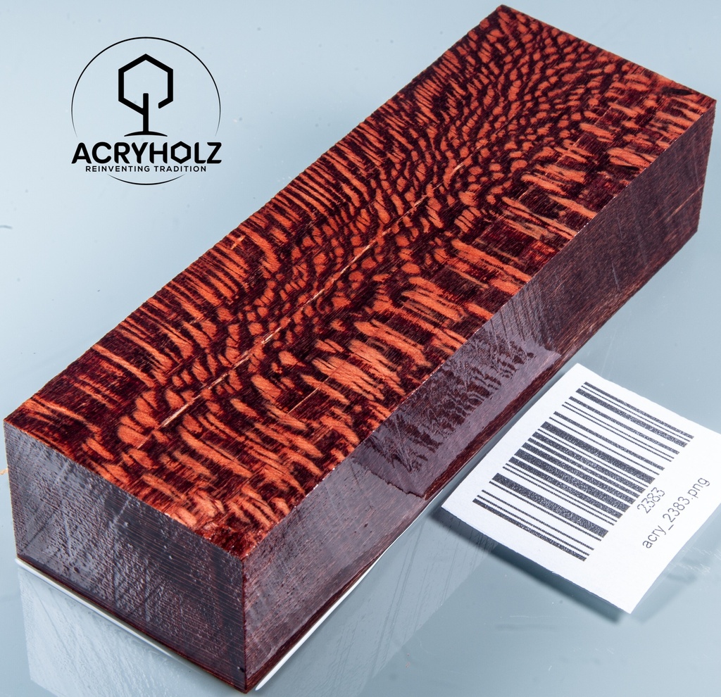 Platane Griffblock stabilisiert | 130x45x30 | acryholz | Messergriff | 2383