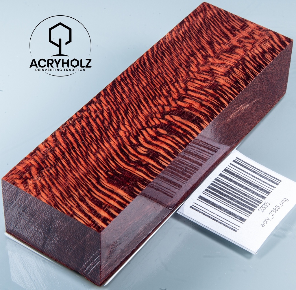 Platane Griffblock stabilisiert | 130x45x30 | acryholz | Messergriff | 2385