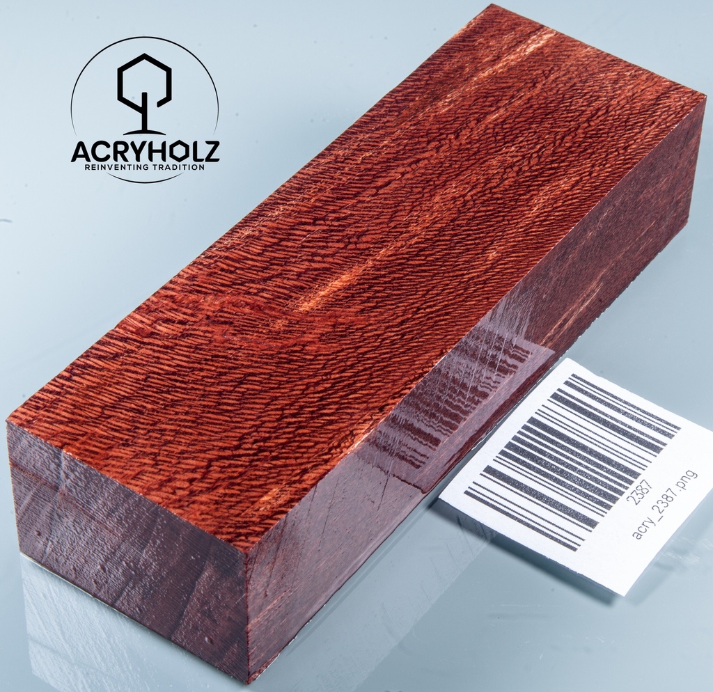 Platane Griffblock stabilisiert | 130x45x30 | acryholz | Messergriff | 2387