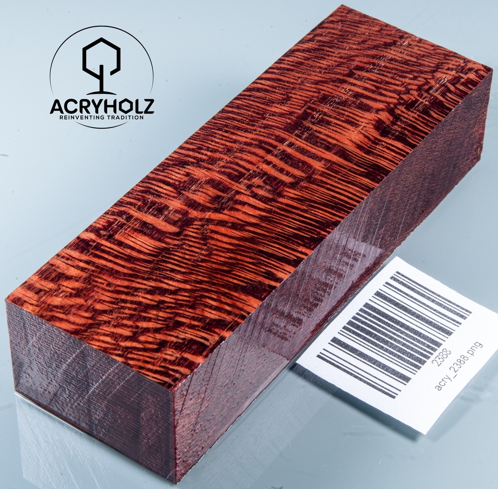 Platane Griffblock stabilisiert | 130x45x30 | acryholz | Messergriff | 2388