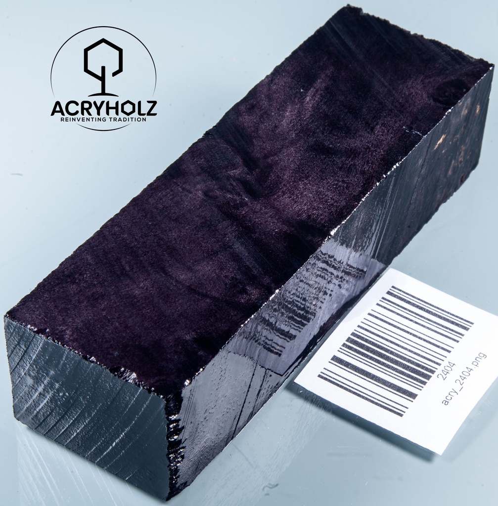 Pappel Maser stabilisiert Griffblock | 130x40x30| ACRYHOLZ | Messergriff 2404